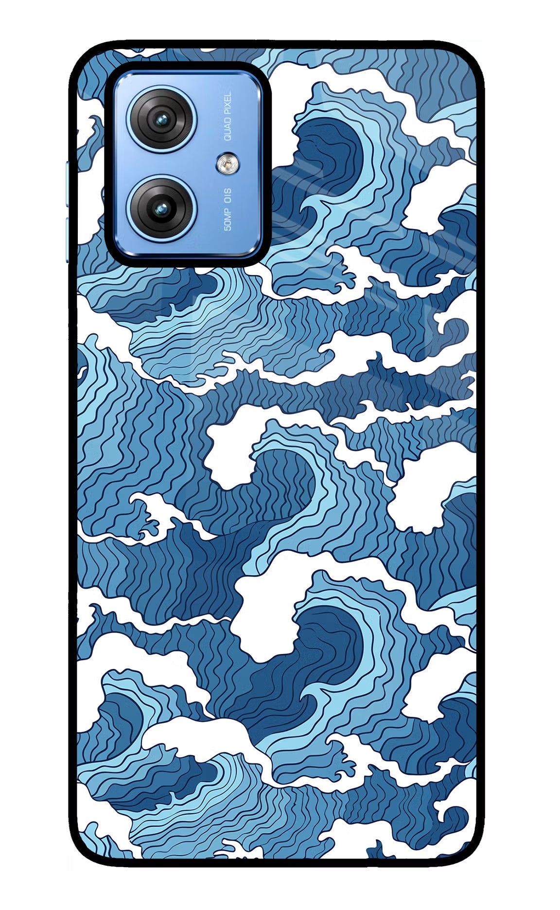 Blue Waves Moto G64 5G Glass Case - Blue Waves Moto G64 5G Glass Case Blue Waves Moto G64 5G Glass Case