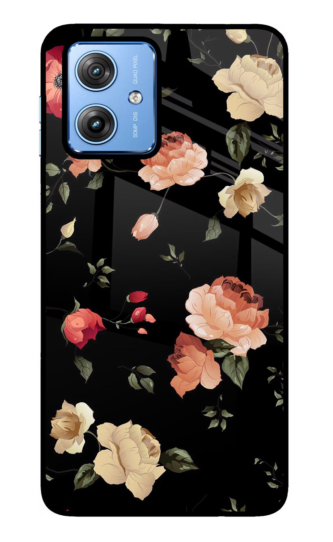 Flowers Moto G64 5G Glass Case - Flowers Moto G64 5G Glass Case Flowers Moto G64 5G Glass Case