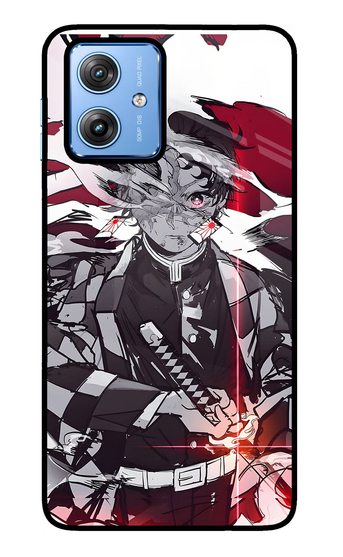Demon Slayer Moto G64 5G Glass Case - Demon Slayer Moto G64 5G Glass Case Demon Slayer Moto G64 5G Glass Case