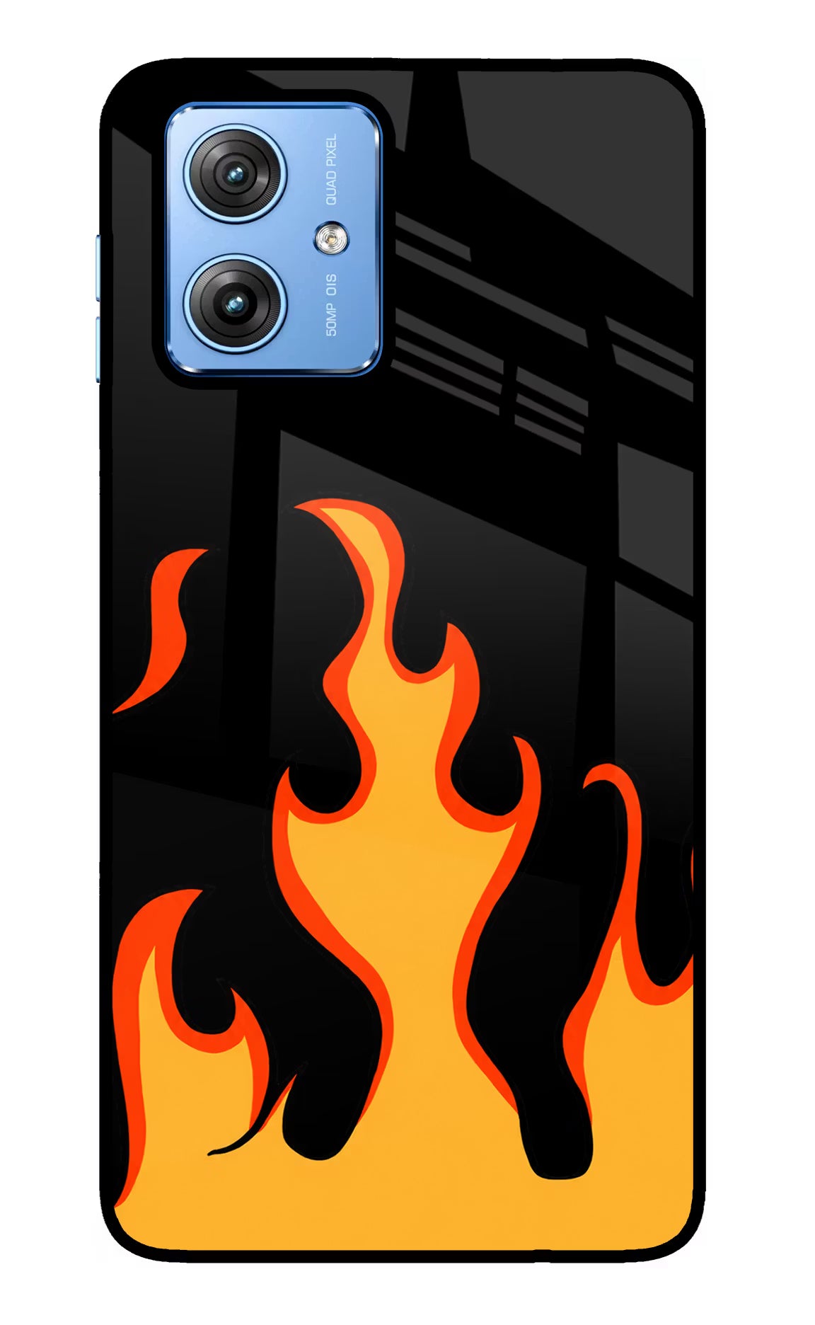 Fired Up – Black Moto G64 5G Glass Case - Fired Up – Black Moto G64 5G Glass Case Fired Up – Black Moto G64 5G Glass Case