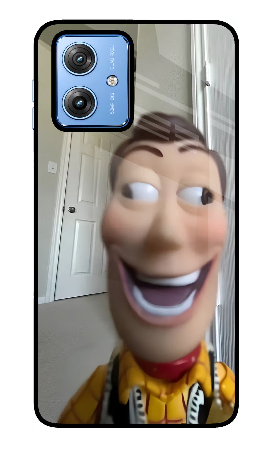 Side Eye Woody Moto G64 5G Glass Case - Side Eye Woody Moto G64 5G Glass Case Side Eye Woody Moto G64 5G Glass Case