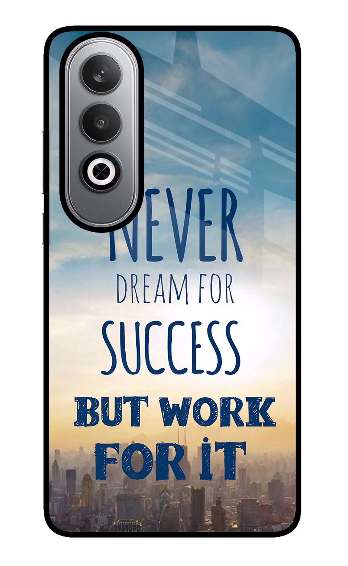Never Dream For Success But Work For It Oneplus Nord CE4 Glass Case Back Cover by Casekaro