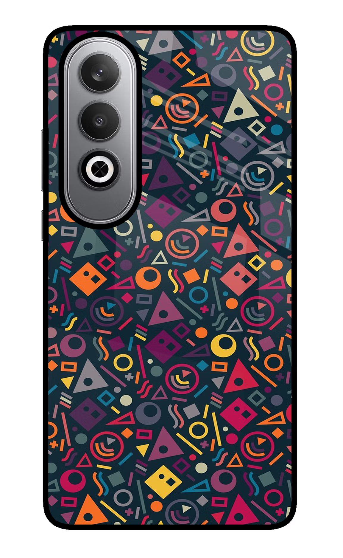 Geometric Abstract Oneplus Nord CE4 Glass Case Back Cover by Casekaro