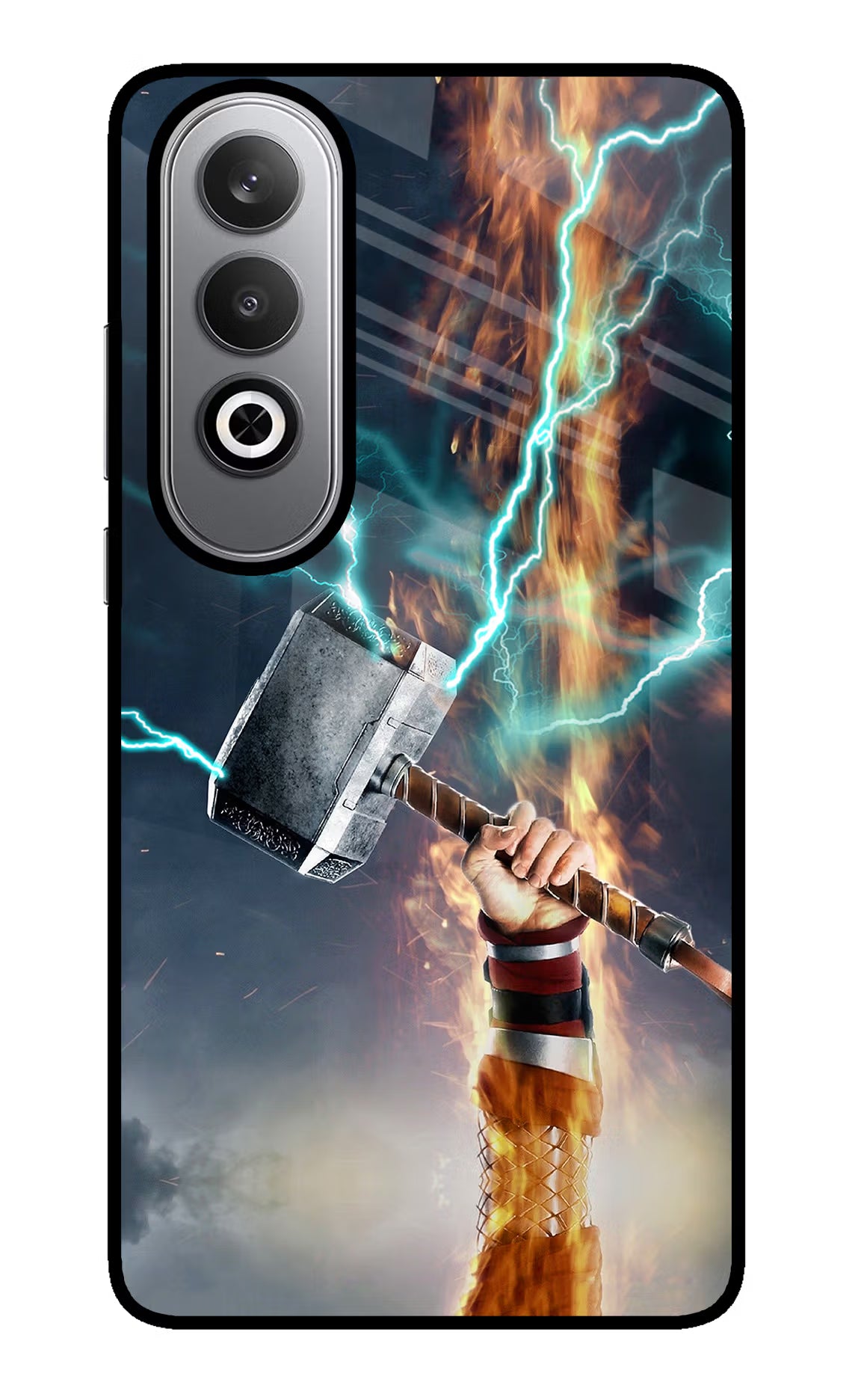Thor Hammer Mjolnir Oneplus Nord CE4 Back Cover - Thor Hammer Mjolnir Oneplus Nord CE4 Glass Case Back Cover by Casekaro Thor Hammer Mjolnir Oneplus Nord CE4 Glass Case Back Cover by Casekaro