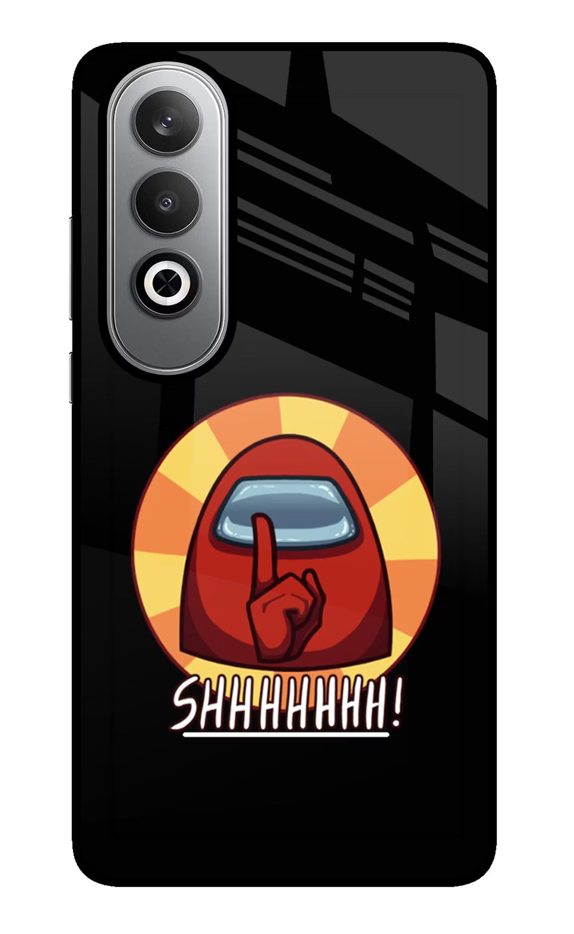 Among Us Shhh! Oneplus Nord CE4 Back Cover - Among Us Shhh! Oneplus Nord CE4 Glass Case Back Cover by Casekaro Among Us Shhh! Oneplus Nord CE4 Glass Case Back Cover by Casekaro