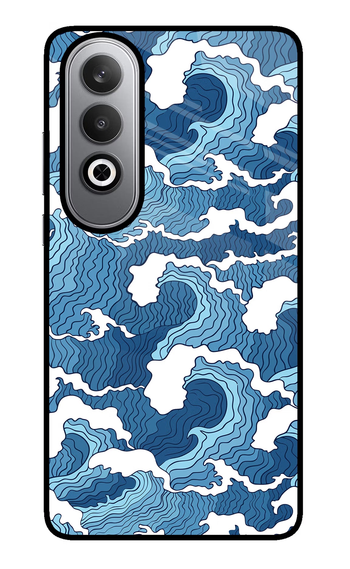 Blue Waves Oneplus Nord CE4 Glass Case - Blue Waves Oneplus Nord CE4 Glass Case Blue Waves Oneplus Nord CE4 Glass Case