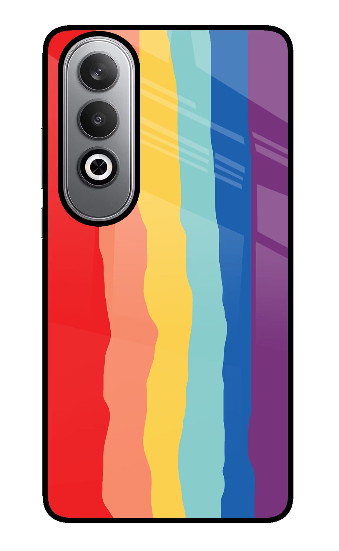 Rainbow Oneplus Nord CE4 Back Cover - Rainbow Oneplus Nord CE4 Glass Case Back Cover by Casekaro Rainbow Oneplus Nord CE4 Glass Case Back Cover by Casekaro
