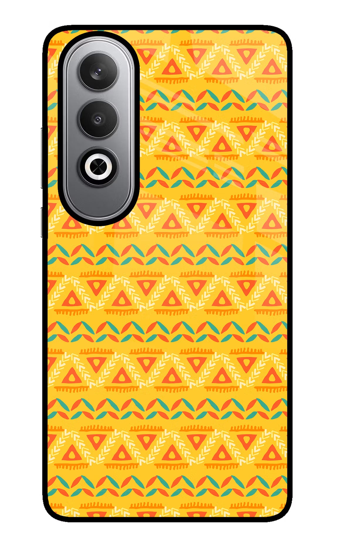 Tribal Pattern Oneplus Nord CE4 Back Cover - Tribal Pattern Oneplus Nord CE4 Glass Case Back Cover by Casekaro Tribal Pattern Oneplus Nord CE4 Glass Case Back Cover by Casekaro