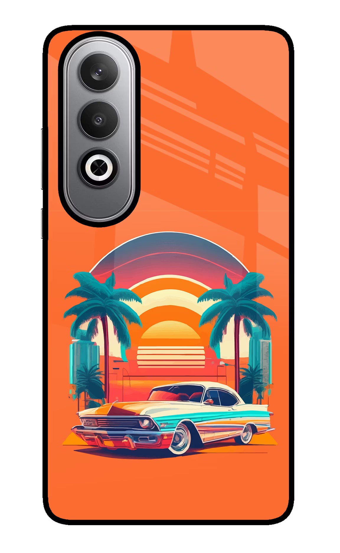 Palm Drive 80s Oneplus Nord CE4 Glass Case - Palm Drive 80s Oneplus Nord CE4 Glass Case Palm Drive 80s Oneplus Nord CE4 Glass Case