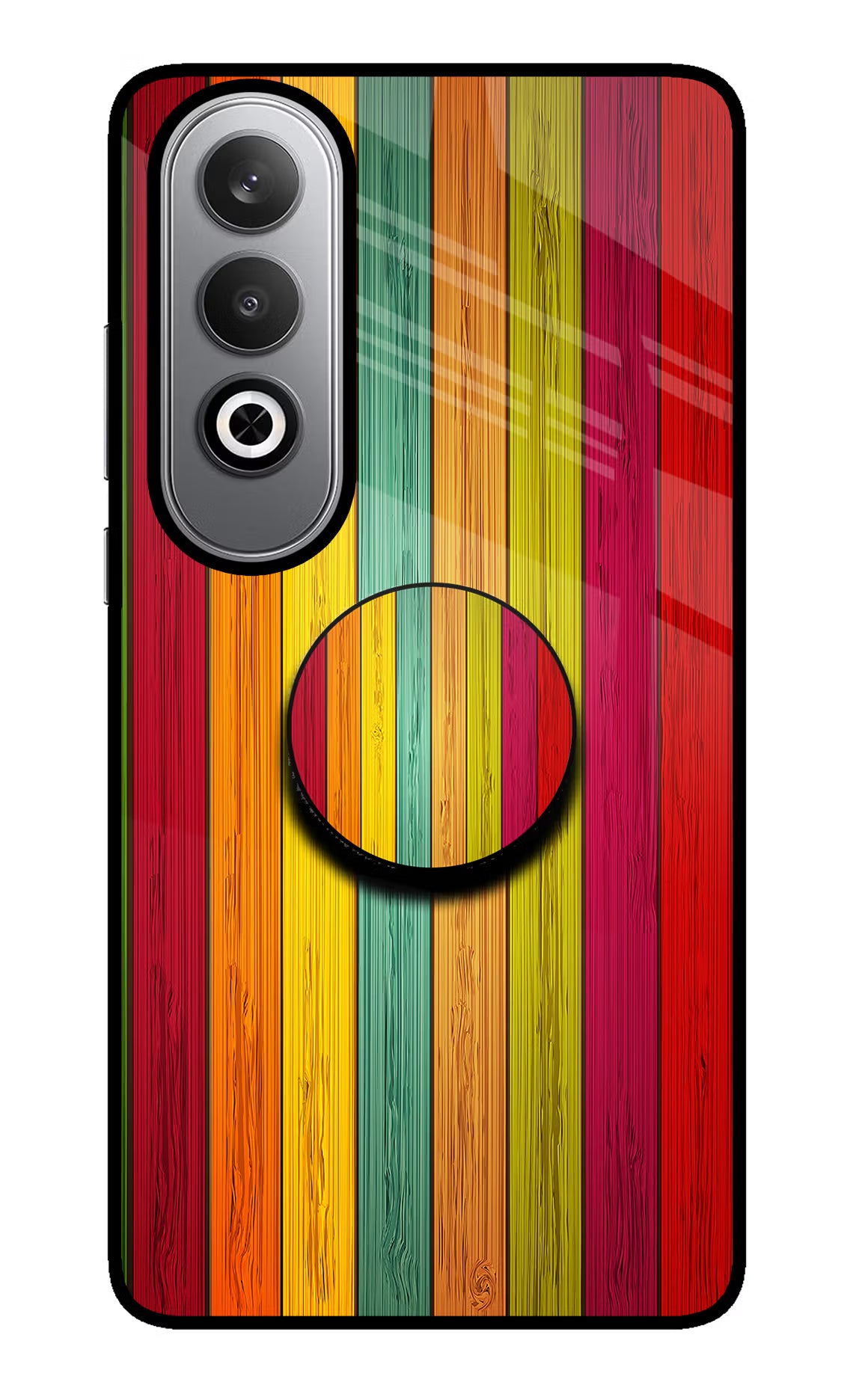 Multicolor Wooden Oneplus Nord CE4 Pop Case by Casekaro