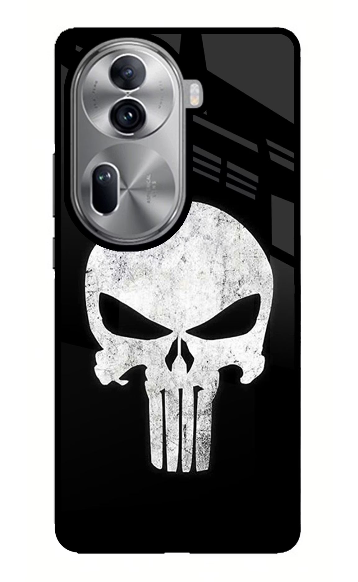 Punisher Skull Oppo Reno11 Pro 5G Glass Case - Punisher Skull Oppo Reno11 Pro 5G Glass Case Punisher Skull Oppo Reno11 Pro 5G Glass Case