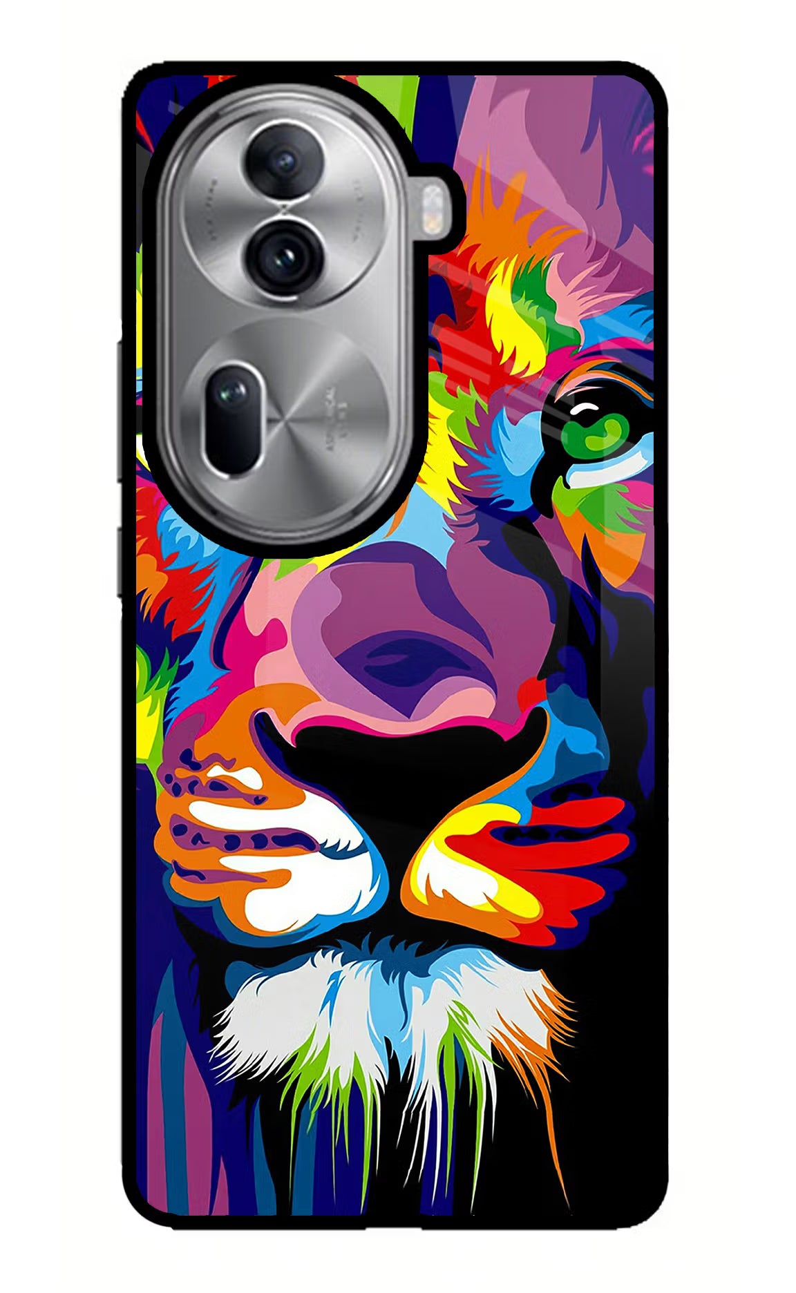 Lion Oppo Reno11 Pro 5G Glass Case - Lion Oppo Reno11 Pro 5G Glass Case Lion Oppo Reno11 Pro 5G Glass Case