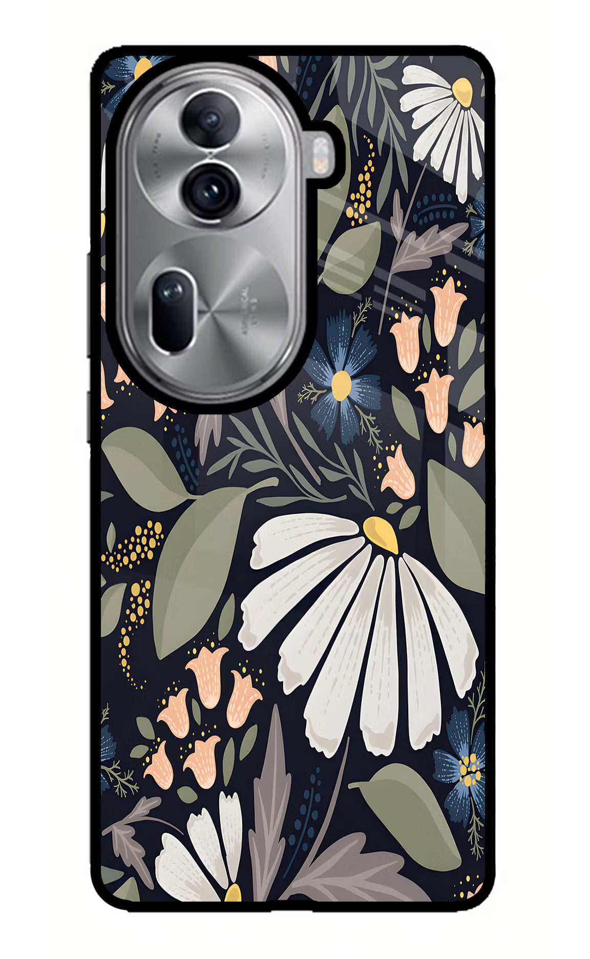 Flowers Art Oppo Reno11 Pro 5G Glass Case - Flowers Art Oppo Reno11 Pro 5G Glass Case Flowers Art Oppo Reno11 Pro 5G Glass Case