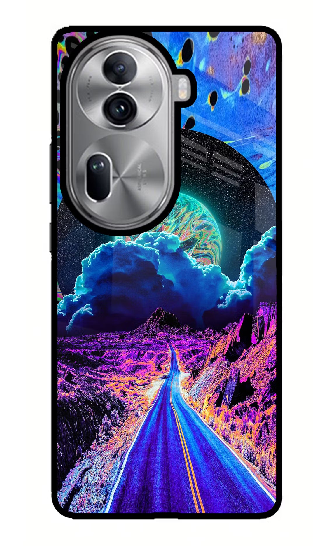 Psychedelic Painting Oppo Reno11 Pro 5G Glass Case - Psychedelic Painting Oppo Reno11 Pro 5G Glass Case Psychedelic Painting Oppo Reno11 Pro 5G Glass Case