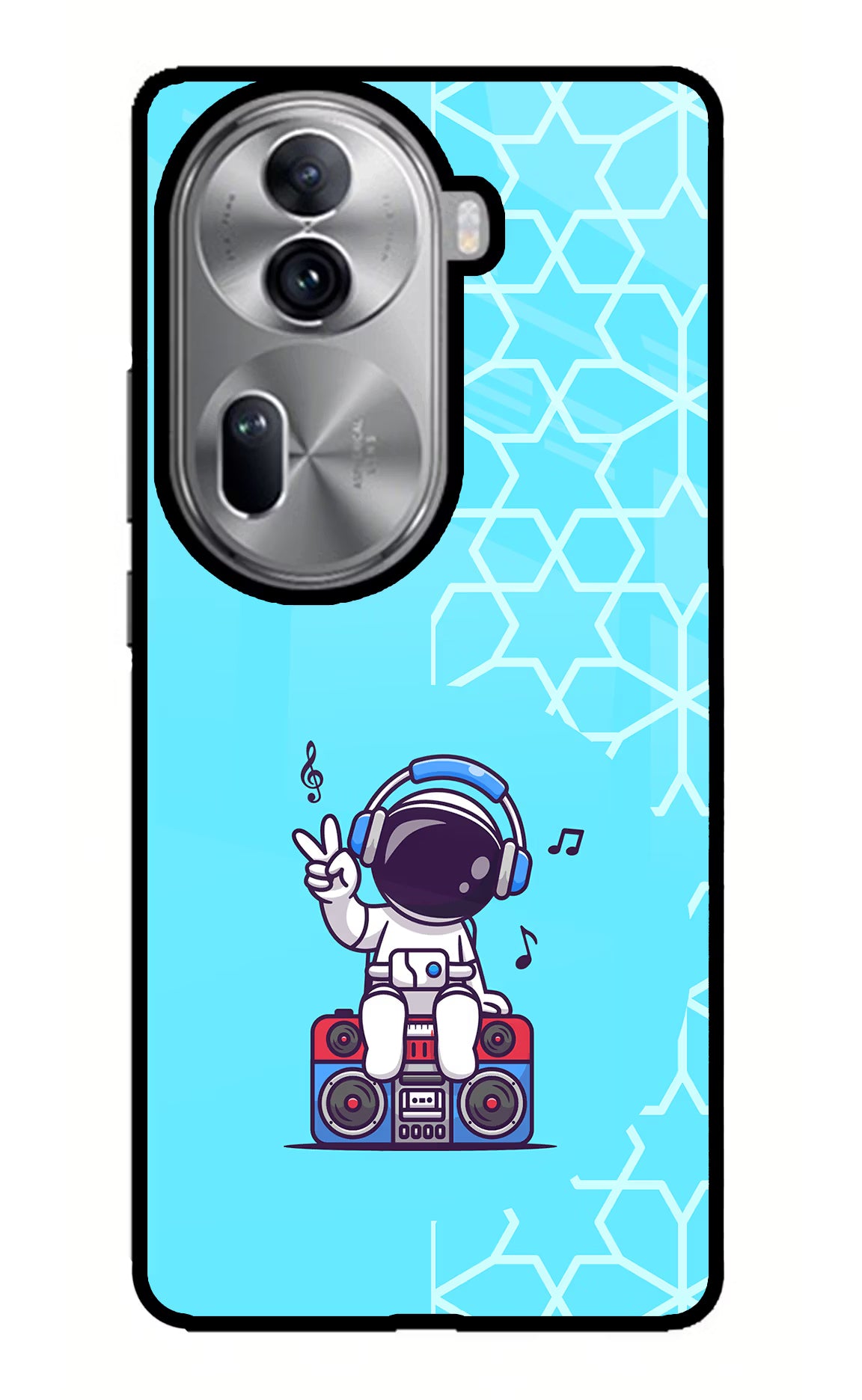 Cute Astronaut Chilling Oppo Reno11 Pro 5G Glass Case - Cute Astronaut Chilling Oppo Reno11 Pro 5G Glass Case Cute Astronaut Chilling Oppo Reno11 Pro 5G Glass Case