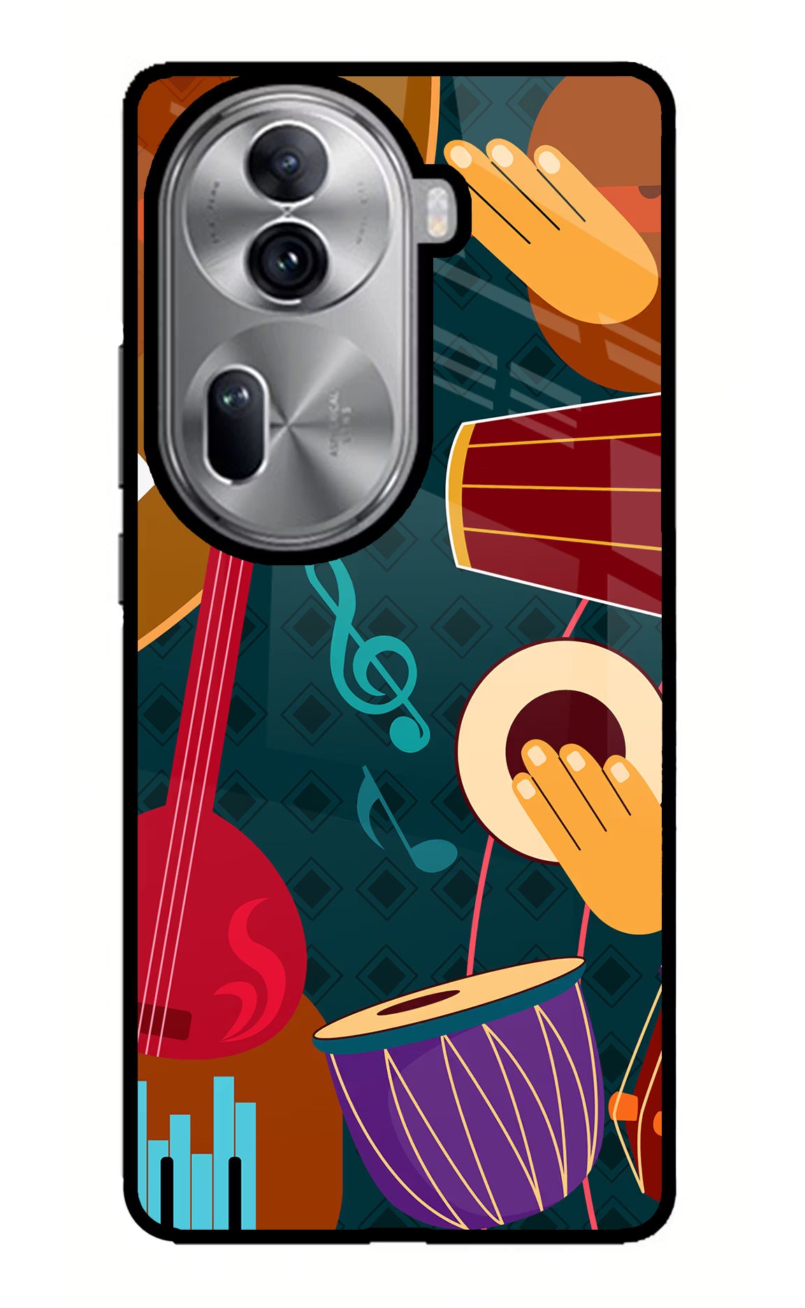 Music Instrument Oppo Reno11 Pro 5G Glass Case - Music Instrument Oppo Reno11 Pro 5G Glass Case Music Instrument Oppo Reno11 Pro 5G Glass Case