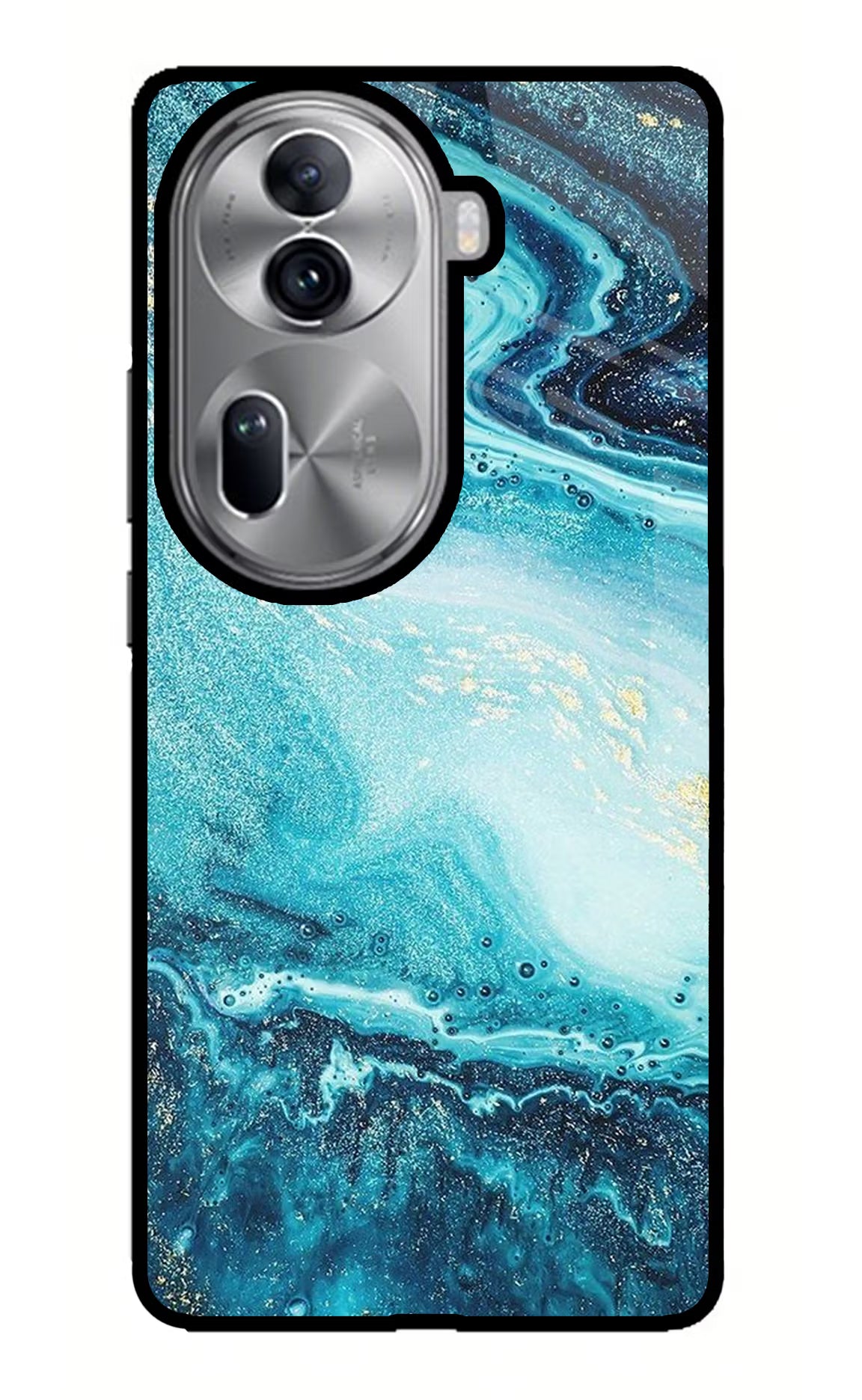 Blue Glitter Marble Oppo Reno11 Pro 5G Glass Case - Blue Glitter Marble Oppo Reno11 Pro 5G Glass Case Blue Glitter Marble Oppo Reno11 Pro 5G Glass Case