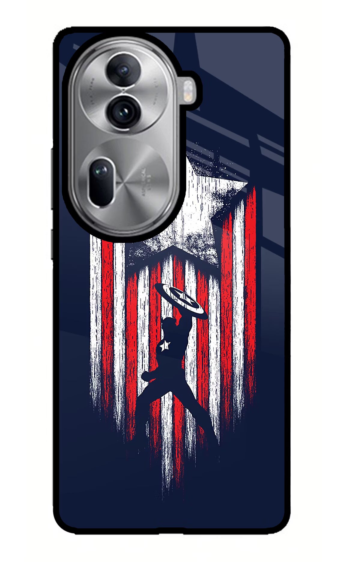 Captain America Marvel Art Oppo Reno11 Pro 5G Glass Case - Captain America Marvel Art Oppo Reno11 Pro 5G Glass Case Captain America Marvel Art Oppo Reno11 Pro 5G Glass Case