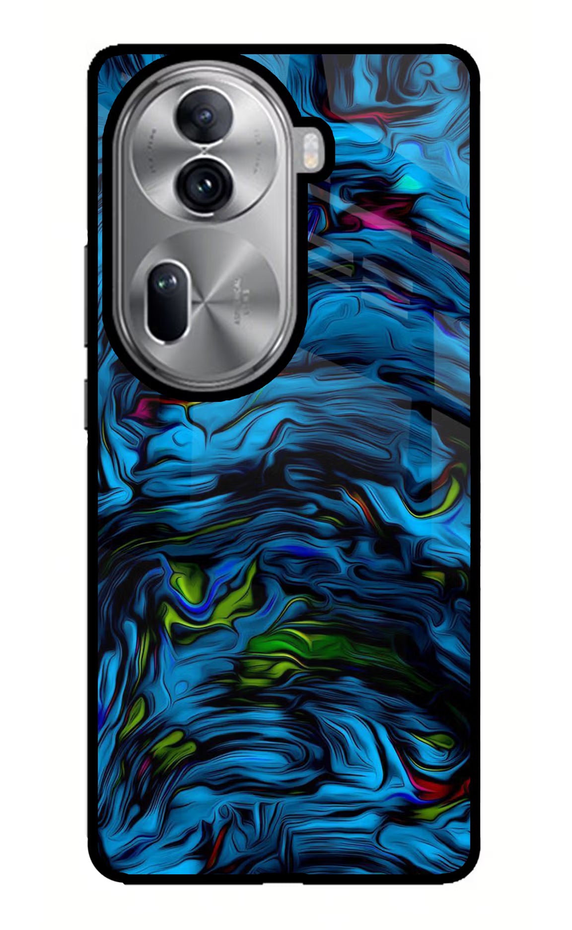 Dark Blue Abstract Oppo Reno11 Pro 5G Glass Case - Dark Blue Abstract Oppo Reno11 Pro 5G Glass Case Dark Blue Abstract Oppo Reno11 Pro 5G Glass Case