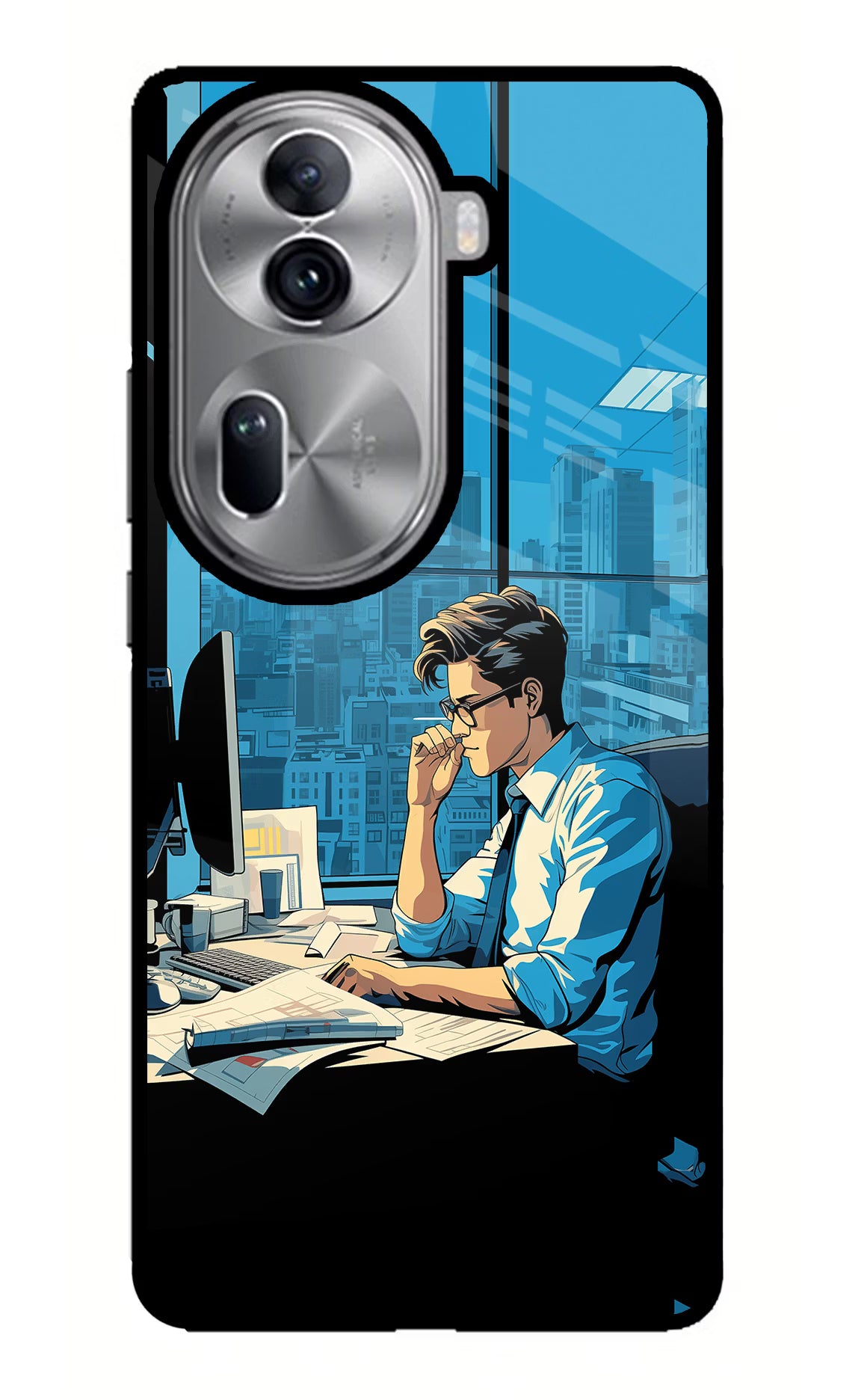 Focused Hustler (AI Generated) Oppo Reno11 Pro 5G Glass Case - Focused Hustler (AI Generated) Oppo Reno11 Pro 5G Glass Case Focused Hustler (AI Generated) Oppo Reno11 Pro 5G Glass Case