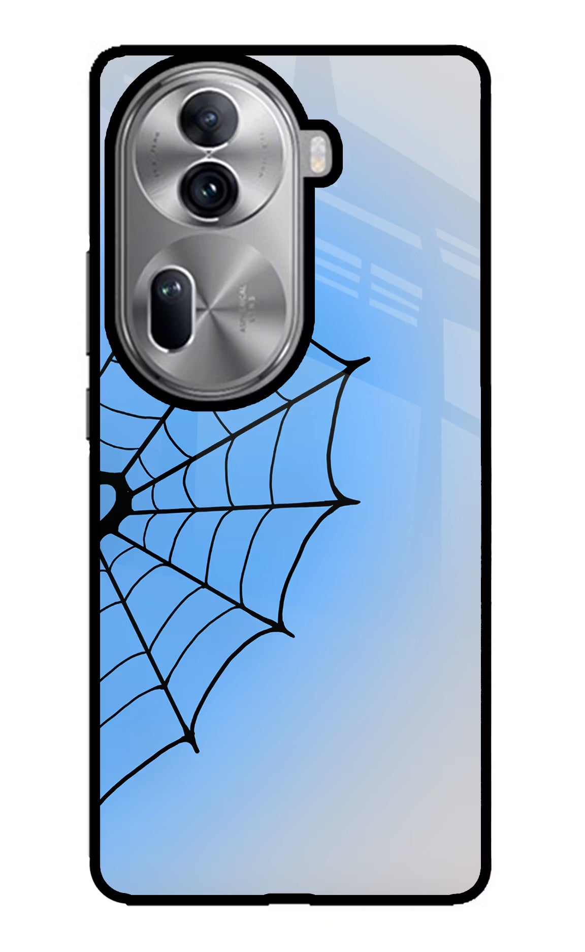 Blue Web Oppo Reno11 Pro 5G Glass Case - Blue Web Oppo Reno11 Pro 5G Glass Case Blue Web Oppo Reno11 Pro 5G Glass Case