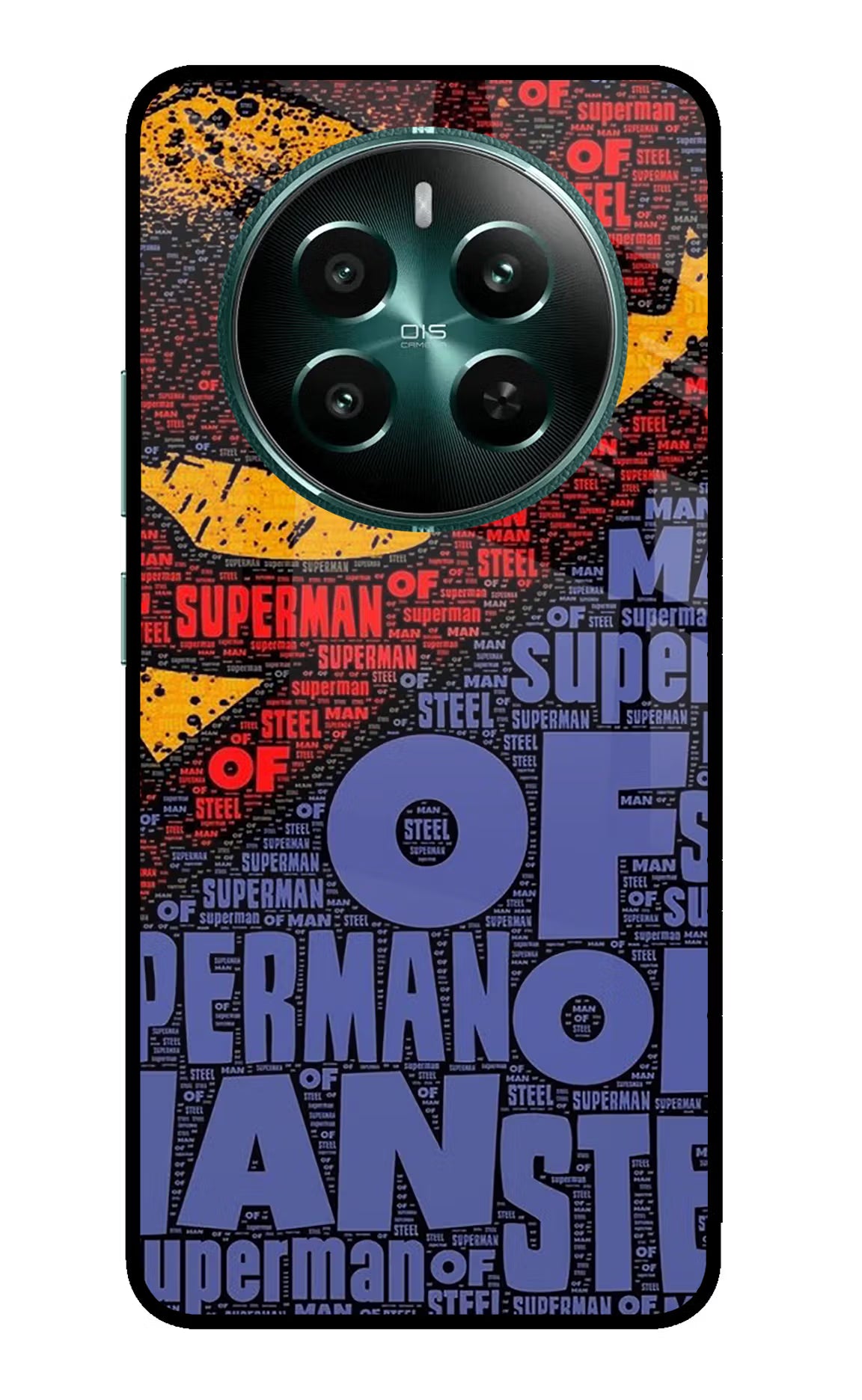 Superman Realme 12+ 5G Back Cover - Superman Realme 12+ 5G Glass Case Back Cover by Casekaro Superman Realme 12+ 5G Glass Case Back Cover by Casekaro