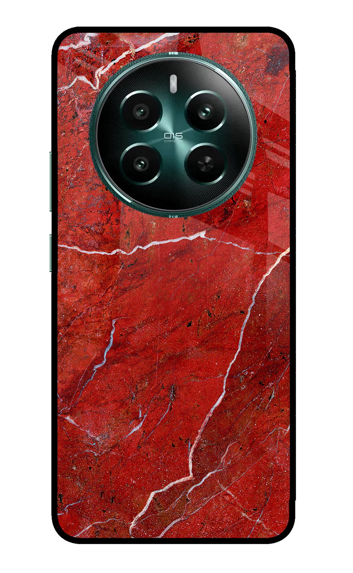 Red Marble Design Realme 12+ 5G Glass Case - Red Marble Design Realme 12+ 5G Glass Case Red Marble Design Realme 12+ 5G Glass Case