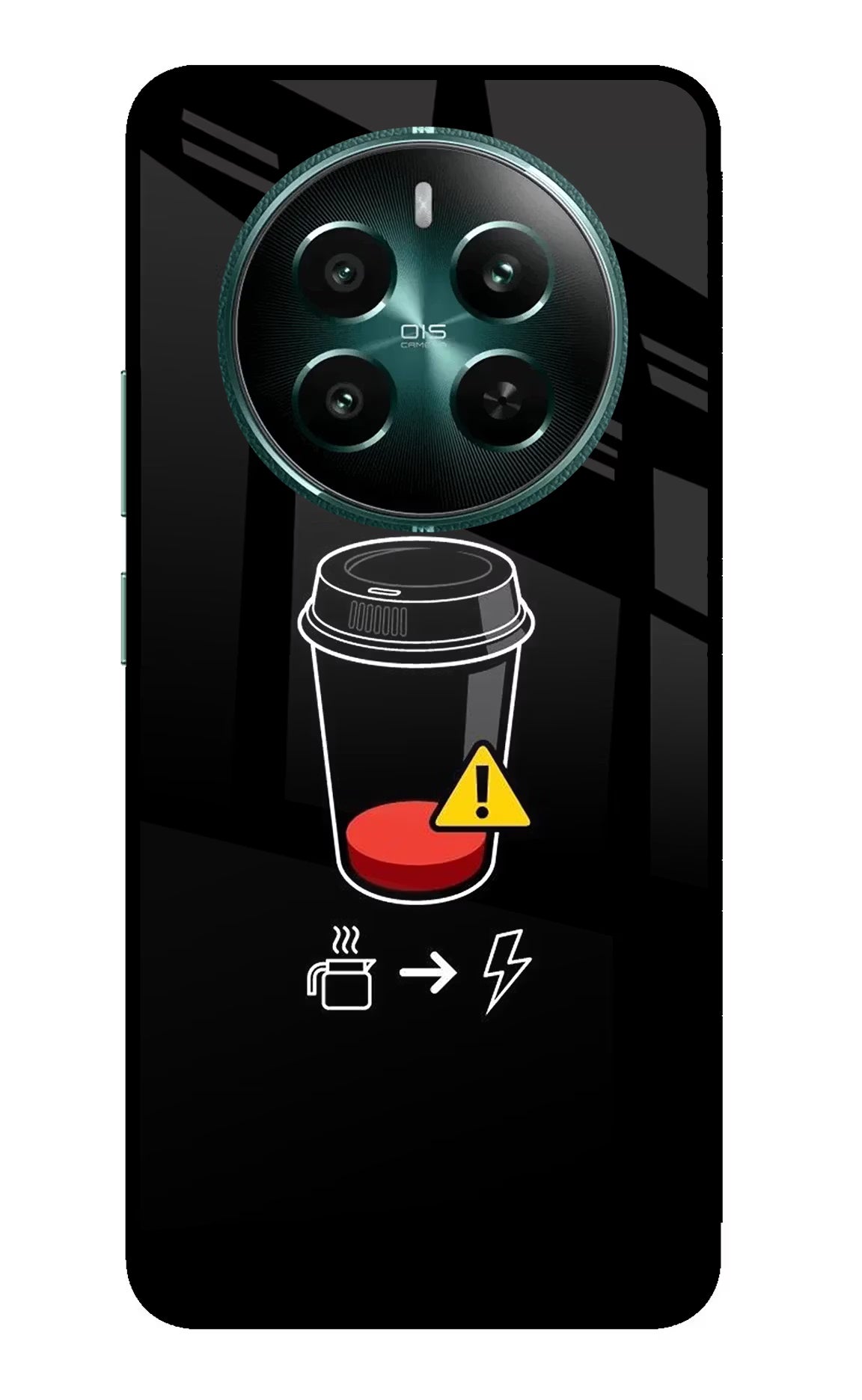 Coffee Realme 12+ 5G Back Cover - Coffee Realme 12+ 5G Glass Case Back Cover by Casekaro Coffee Realme 12+ 5G Glass Case Back Cover by Casekaro