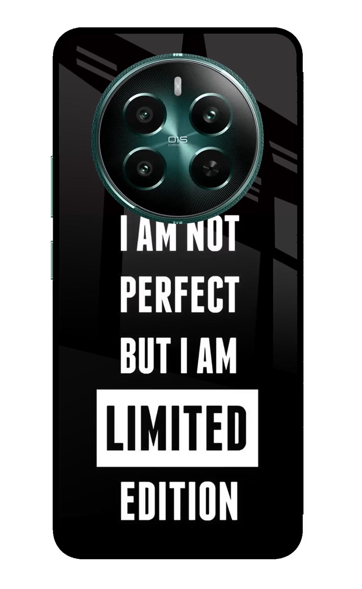 I Am Not Perfect But I Am Limited Edition Realme 12+ 5G Back Cover - I Am Not Perfect But I Am Limited Edition Realme 12+ 5G Glass Case Back Cover by Casekaro I Am Not Perfect But I Am Limited Edition Realme 12+ 5G Glass Case Back Cover by Casekaro