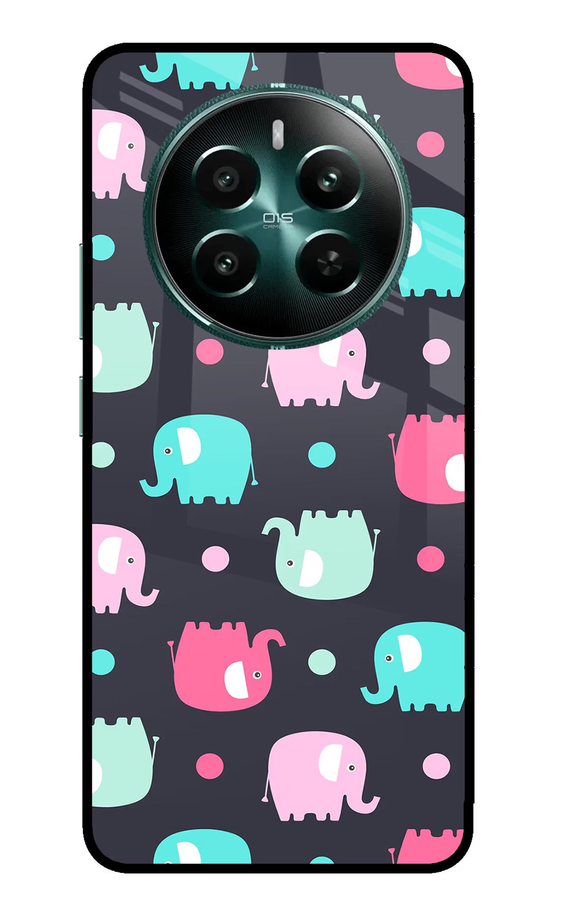 Elephants Realme 12+ 5G Glass Case - Elephants Realme 12+ 5G Glass Case Elephants Realme 12+ 5G Glass Case