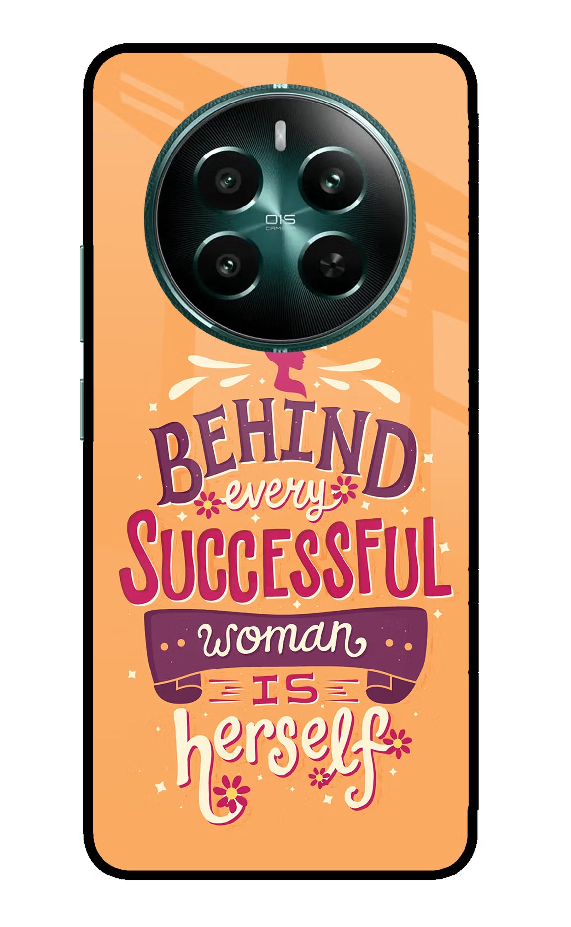 Behind Every Successful Woman There Is Herself Realme 12+ 5G Glass Case - Behind Every Successful Woman There Is Herself Realme 12+ 5G Glass Case Behind Every Successful Woman There Is Herself Realme 12+ 5G Glass Case