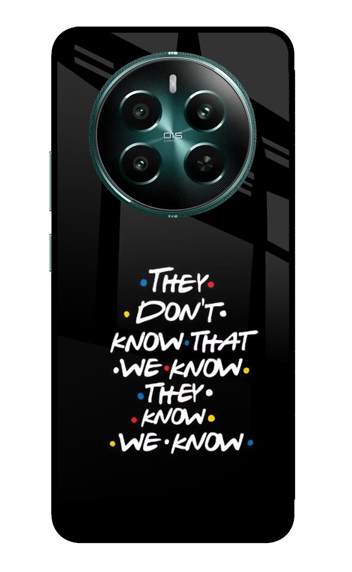 FRIENDS Dialogue Realme 12+ 5G Glass Case - FRIENDS Dialogue Realme 12+ 5G Glass Case FRIENDS Dialogue Realme 12+ 5G Glass Case