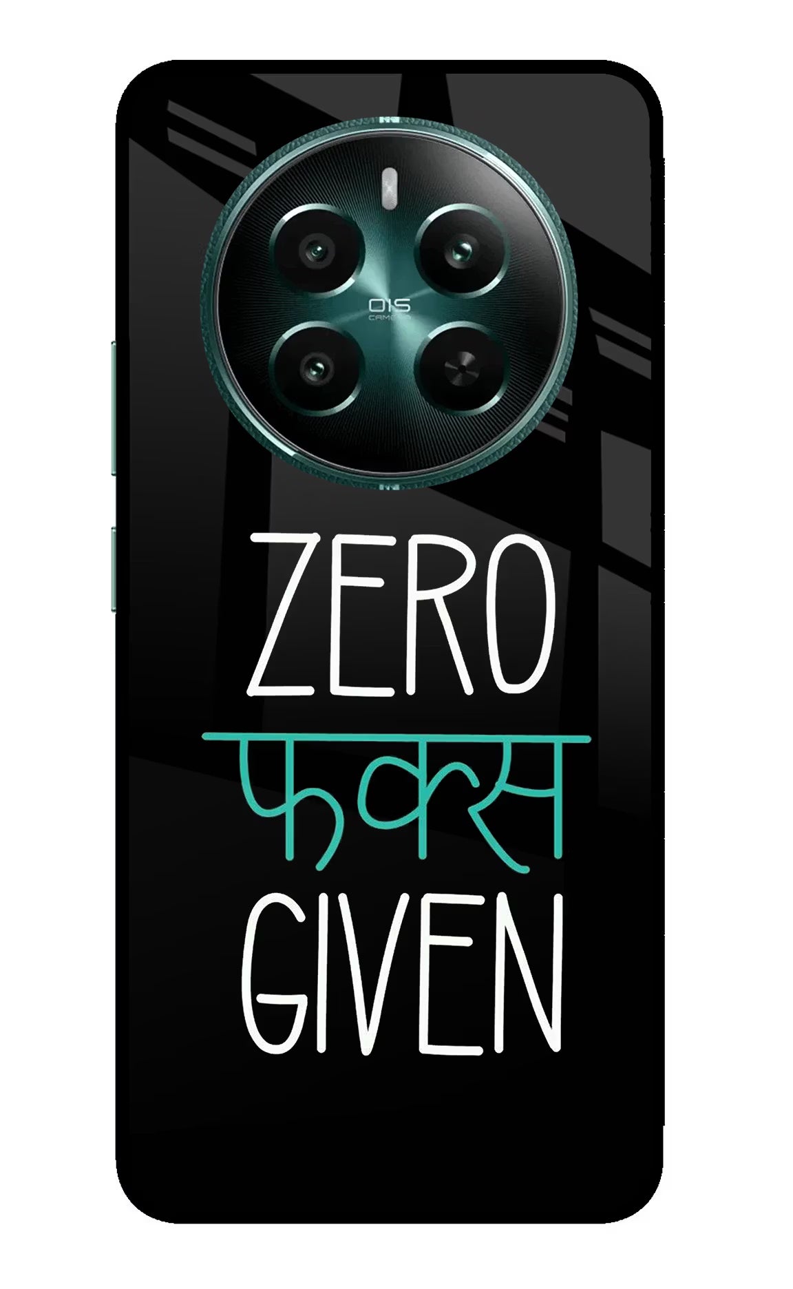 Zero Fucks Given Realme 12+ 5G Back Cover - Zero Fucks Given Realme 12+ 5G Glass Case Back Cover by Casekaro Zero Fucks Given Realme 12+ 5G Glass Case Back Cover by Casekaro