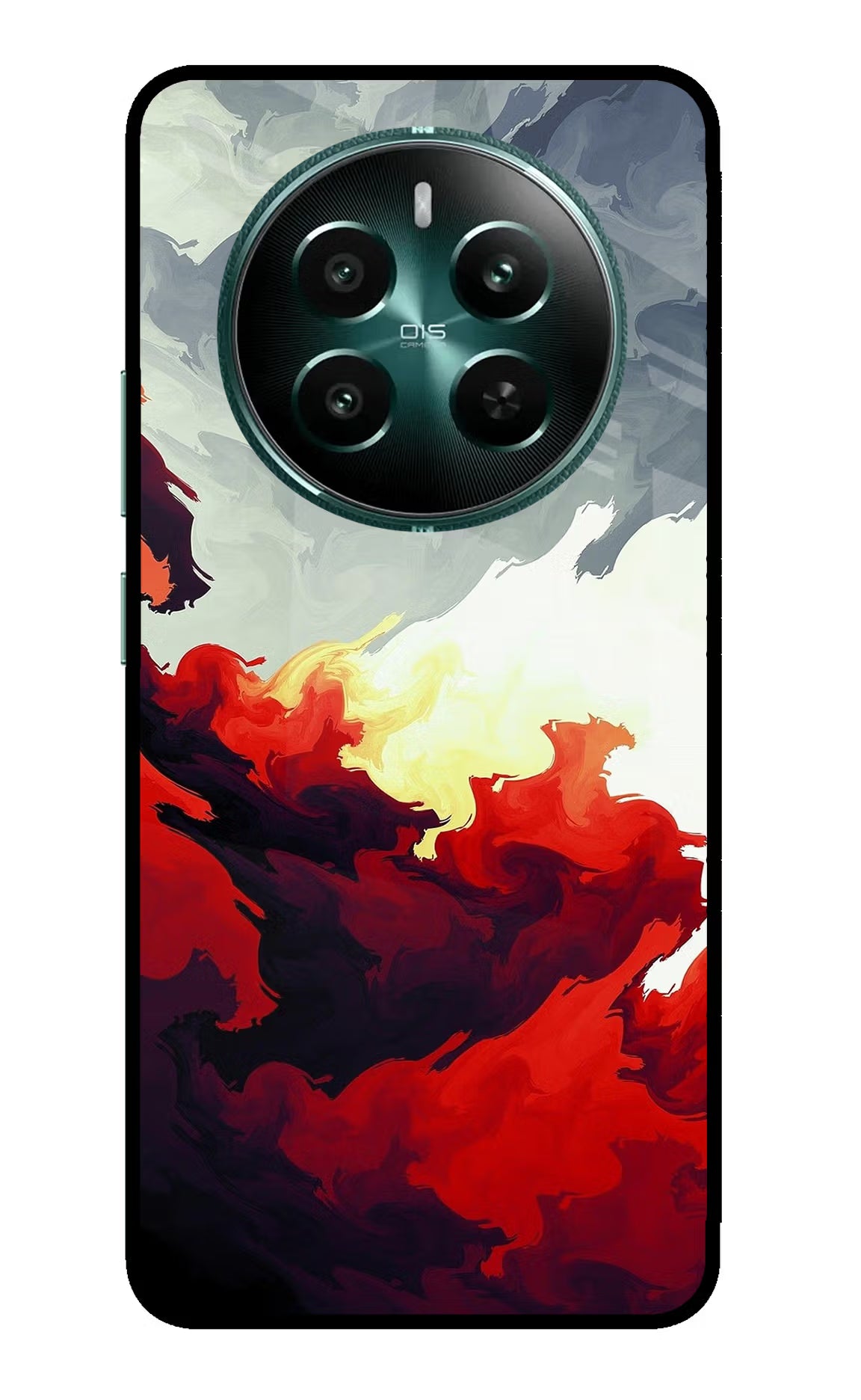 Fire Cloud Realme 12+ 5G Back Cover - Fire Cloud Realme 12+ 5G Glass Case Back Cover by Casekaro Fire Cloud Realme 12+ 5G Glass Case Back Cover by Casekaro