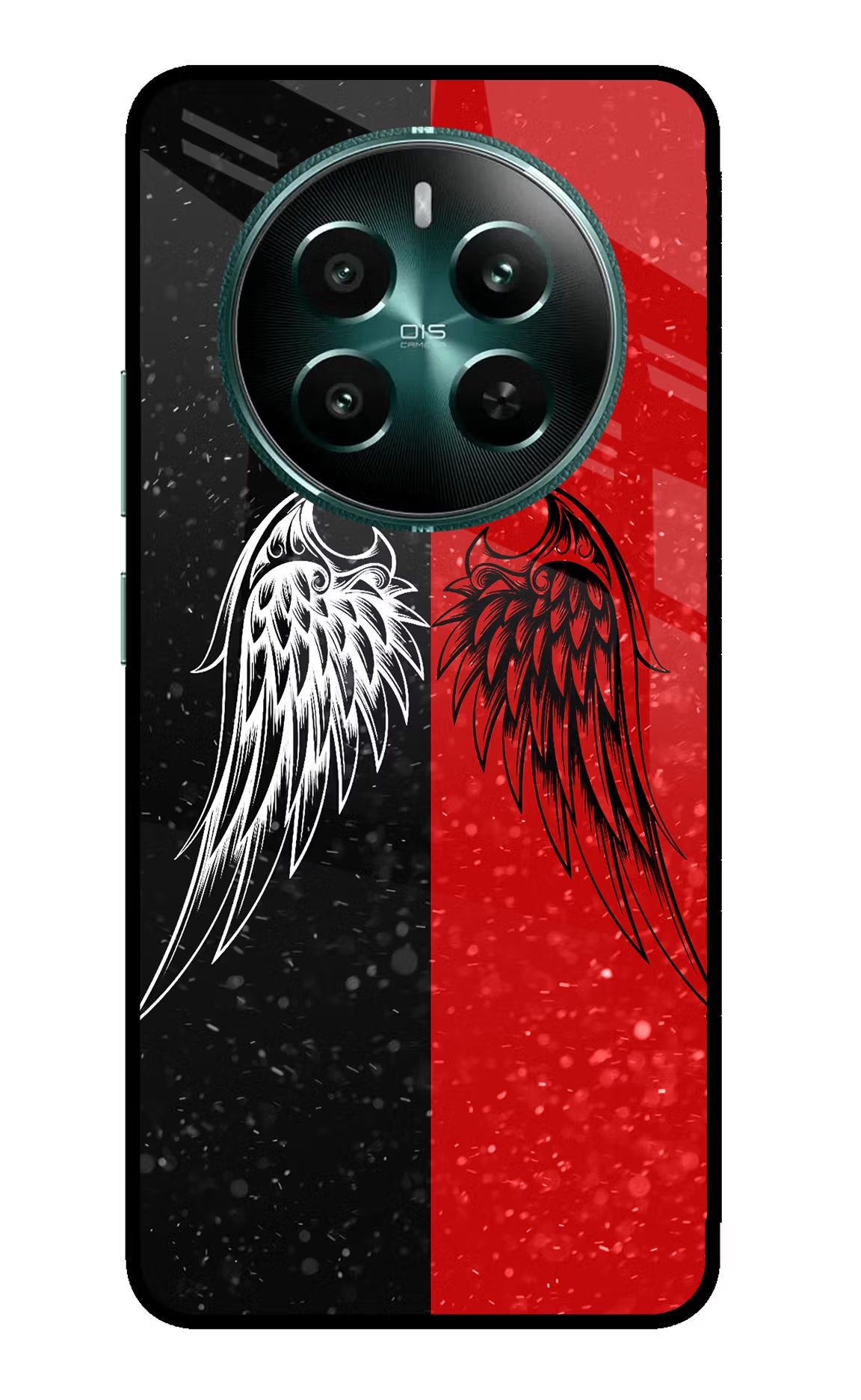 Wings Realme 12+ 5G Back Cover - Wings Realme 12+ 5G Glass Case Back Cover by Casekaro Wings Realme 12+ 5G Glass Case Back Cover by Casekaro