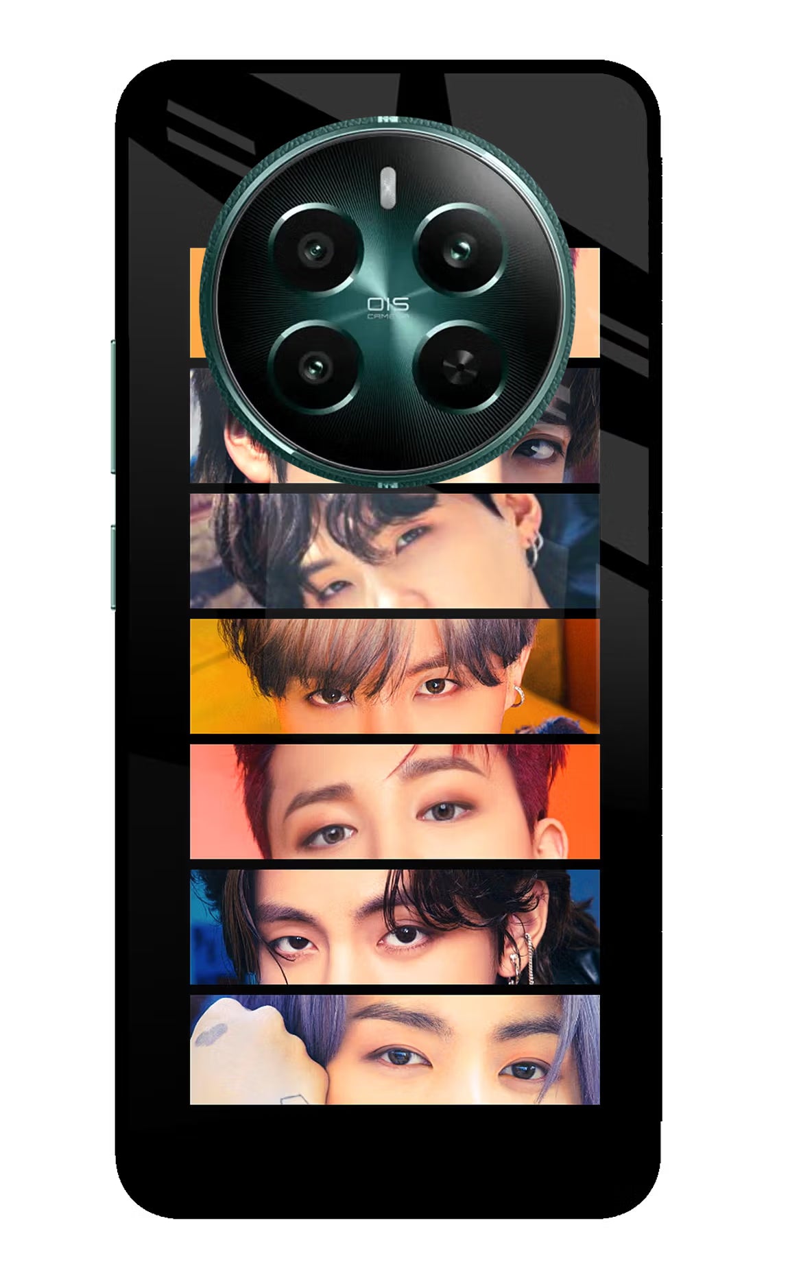 BTS Eyes Realme 12+ 5G Glass Case - BTS Eyes Realme 12+ 5G Glass Case BTS Eyes Realme 12+ 5G Glass Case