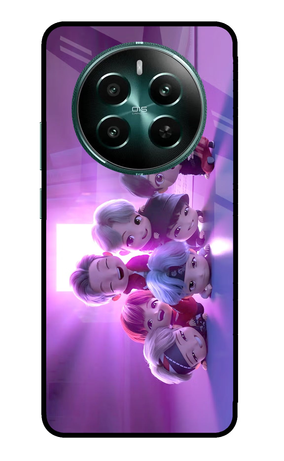 BTS Chibi Realme 12+ 5G Glass Case - BTS Chibi Realme 12+ 5G Glass Case BTS Chibi Realme 12+ 5G Glass Case