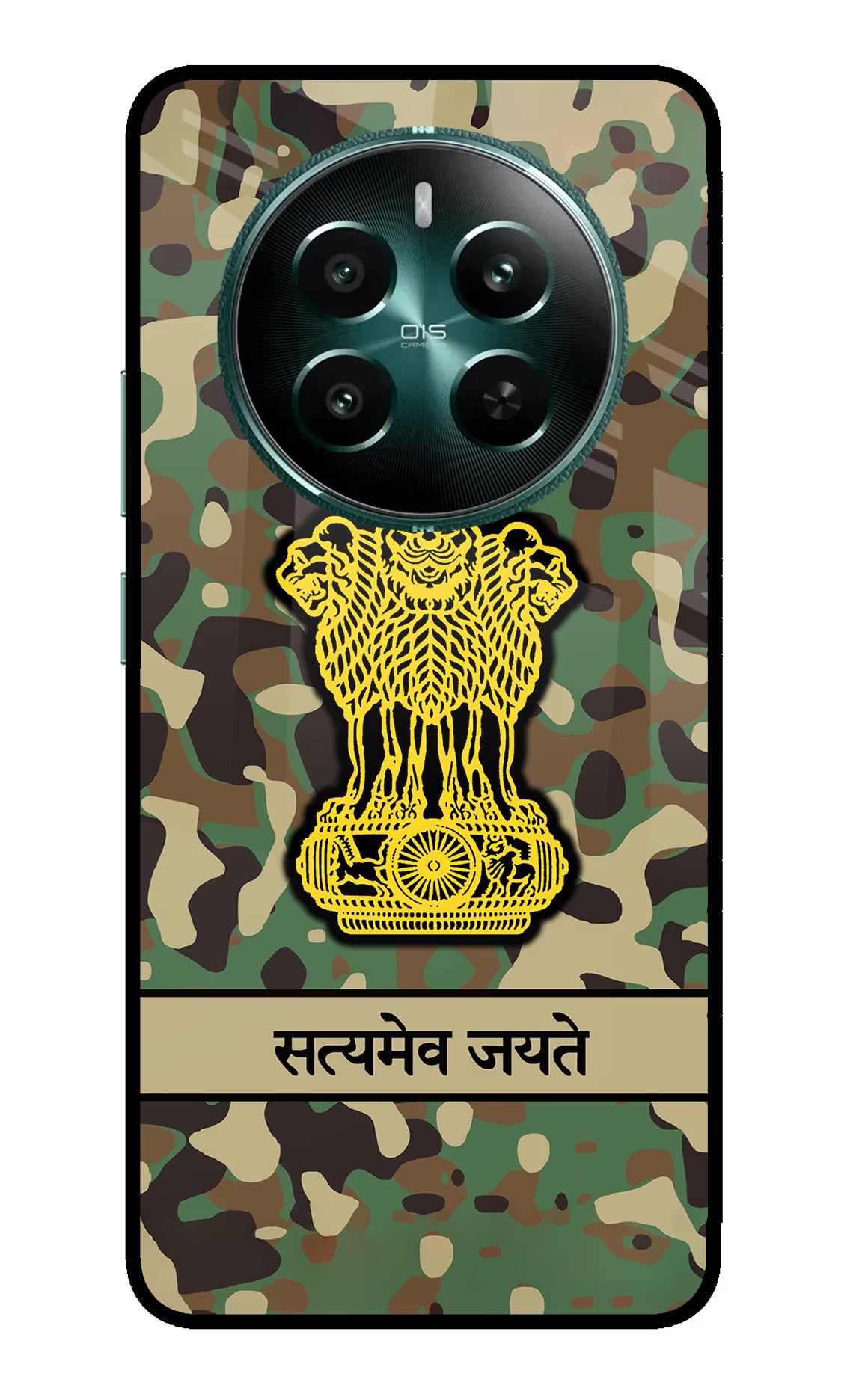 Satyamev Jayate Army Realme 12+ 5G Glass Case - Satyamev Jayate Army Realme 12+ 5G Glass Case Satyamev Jayate Army Realme 12+ 5G Glass Case