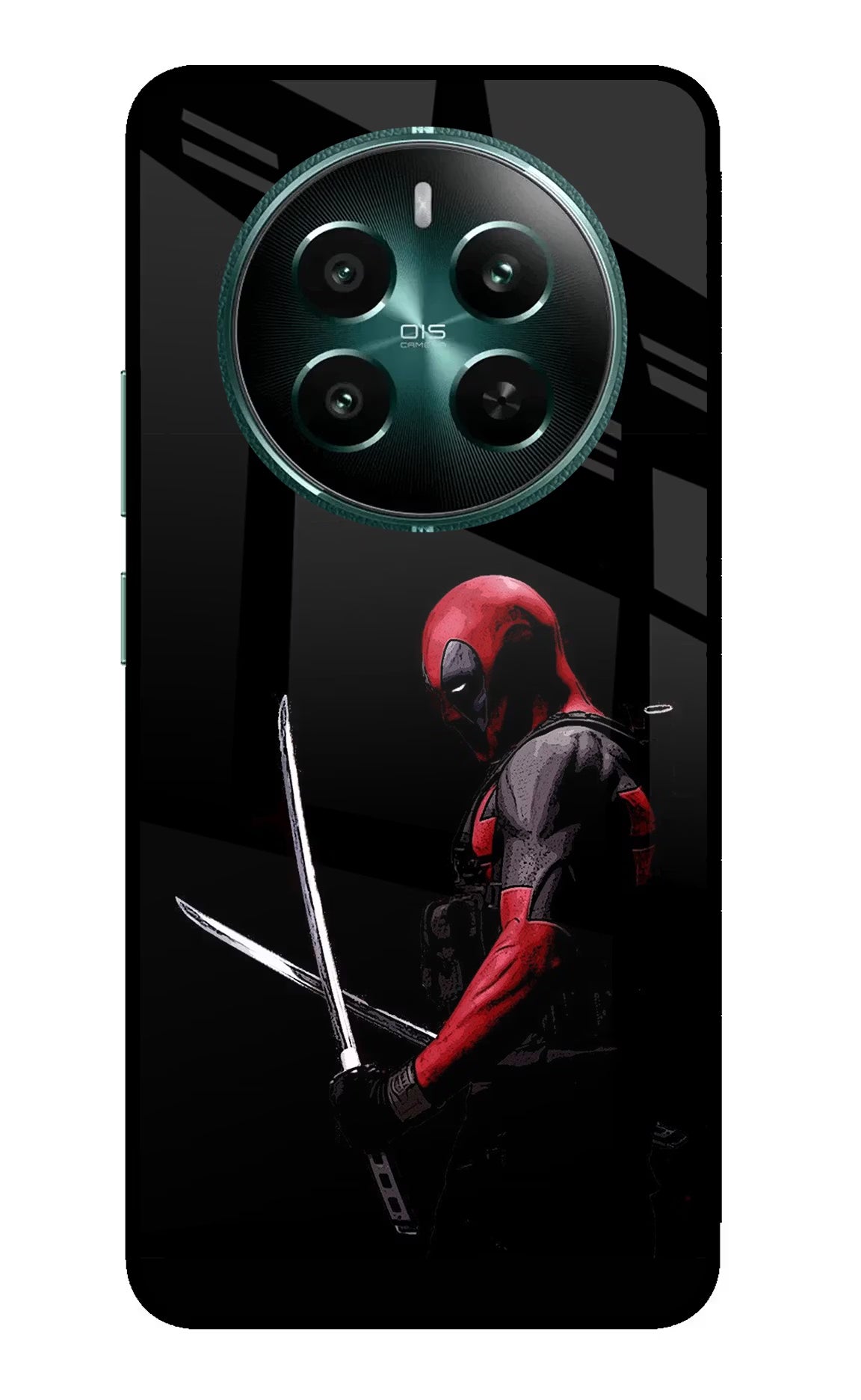 Deadpool Realme 12+ 5G Back Cover - Deadpool Realme 12+ 5G Glass Case Back Cover by Casekaro Deadpool Realme 12+ 5G Glass Case Back Cover by Casekaro