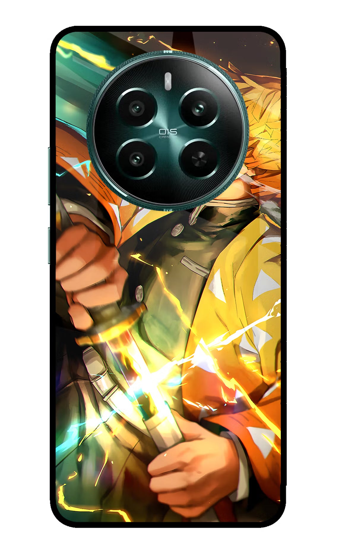 Demon Slayer Realme 12+ 5G Back Cover - Demon Slayer Realme 12+ 5G Glass Case Back Cover by Casekaro Demon Slayer Realme 12+ 5G Glass Case Back Cover by Casekaro