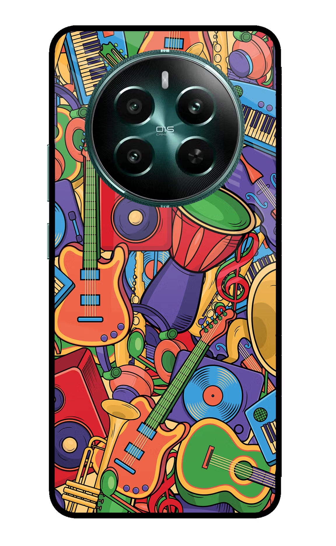 Music Instrument Doodle Realme 12+ 5G Glass Case - Music Instrument Doodle Realme 12+ 5G Glass Case Music Instrument Doodle Realme 12+ 5G Glass Case