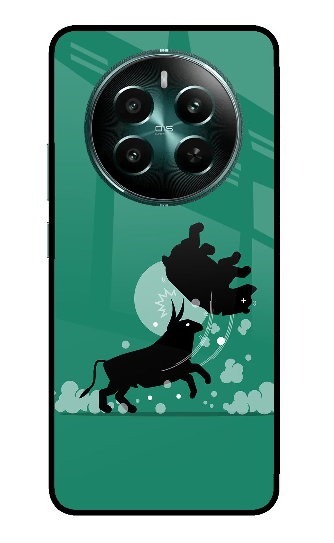 Bull Conqueror Realme 12+ 5G Glass Case - Bull Conqueror Realme 12+ 5G Glass Case Bull Conqueror Realme 12+ 5G Glass Case