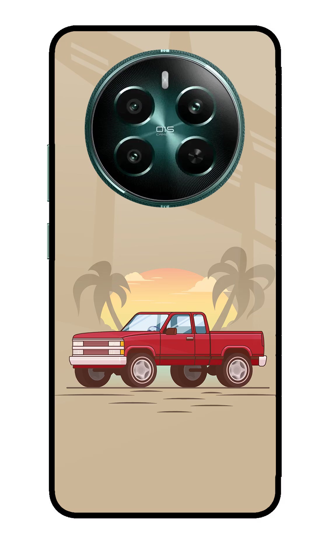 Desert Classic Drive Realme 12+ 5G Glass Case - Desert Classic Drive Realme 12+ 5G Glass Case Desert Classic Drive Realme 12+ 5G Glass Case