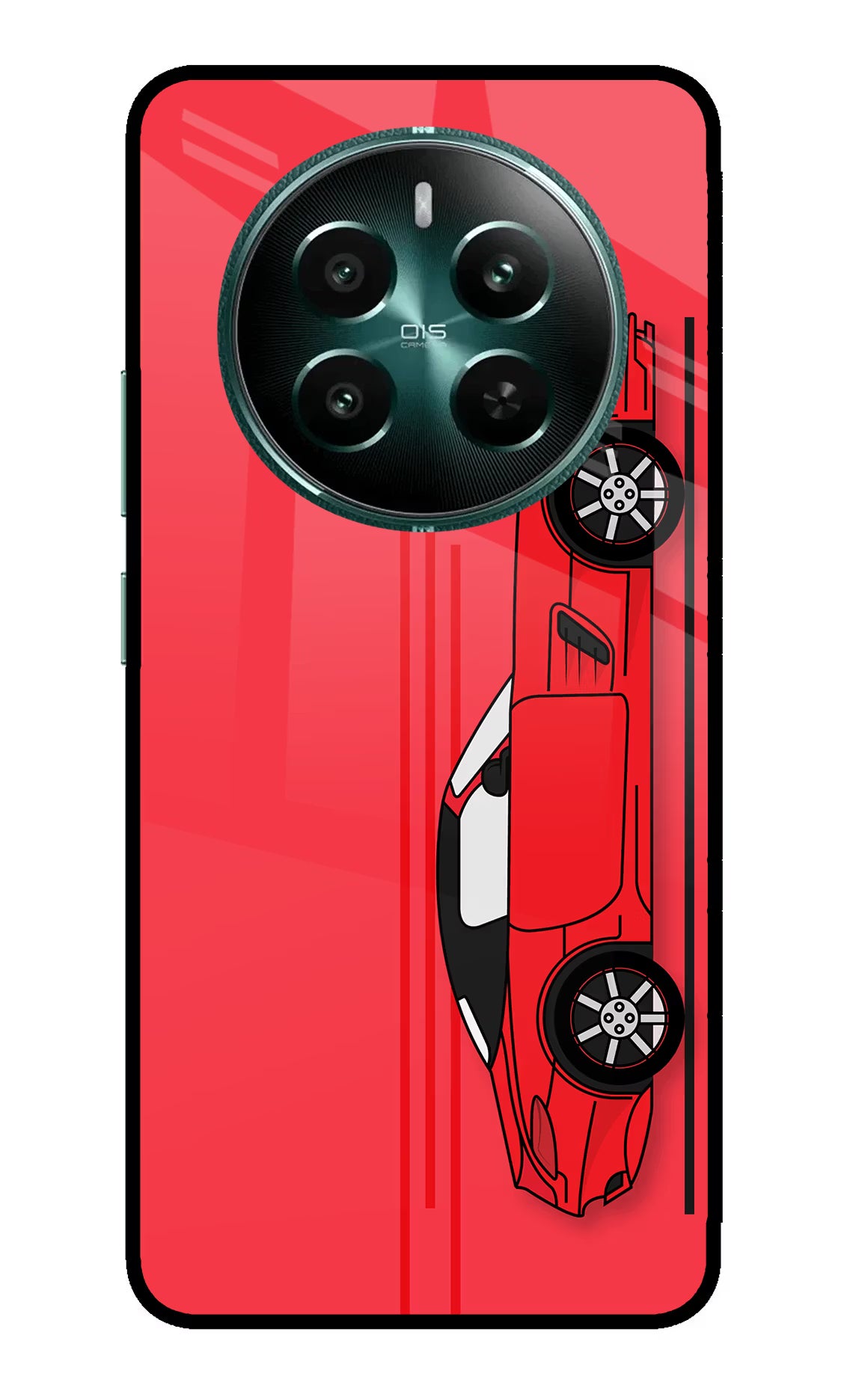 Red Velocity Realme 12+ 5G Glass Case - Red Velocity Realme 12+ 5G Glass Case Red Velocity Realme 12+ 5G Glass Case