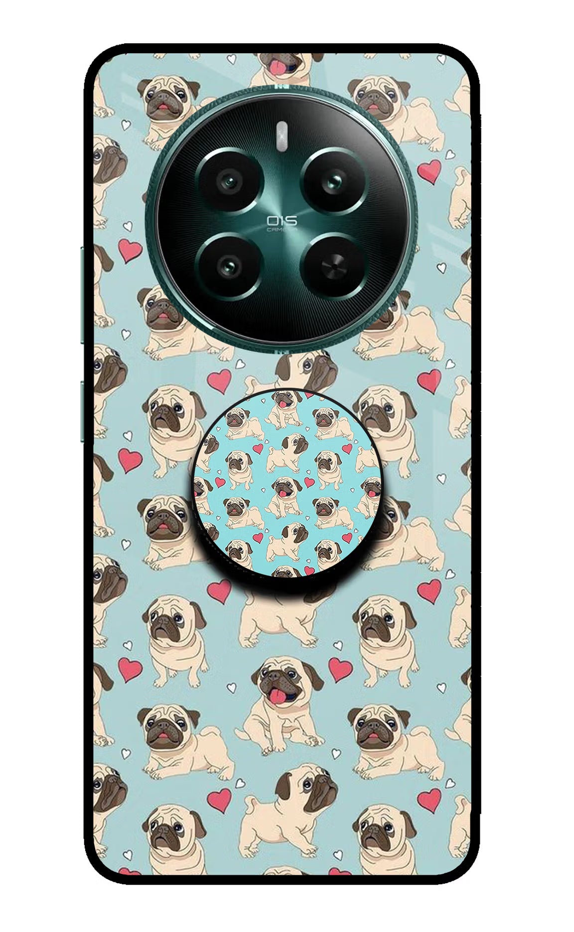 Pug Dog Realme 12+ 5G Pop Case - Pug Dog Realme 12+ 5G Pop Case by Casekaro Pug Dog Realme 12+ 5G Pop Case by Casekaro