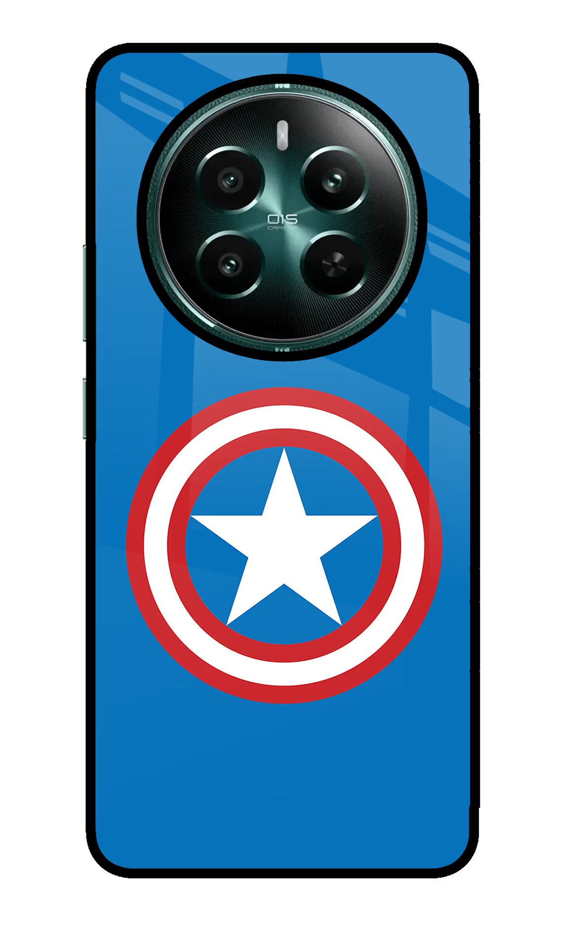 Captain America Logo Realme P1 5G Glass Case - Captain America Logo Realme P1 5G Glass Case Captain America Logo Realme P1 5G Glass Case