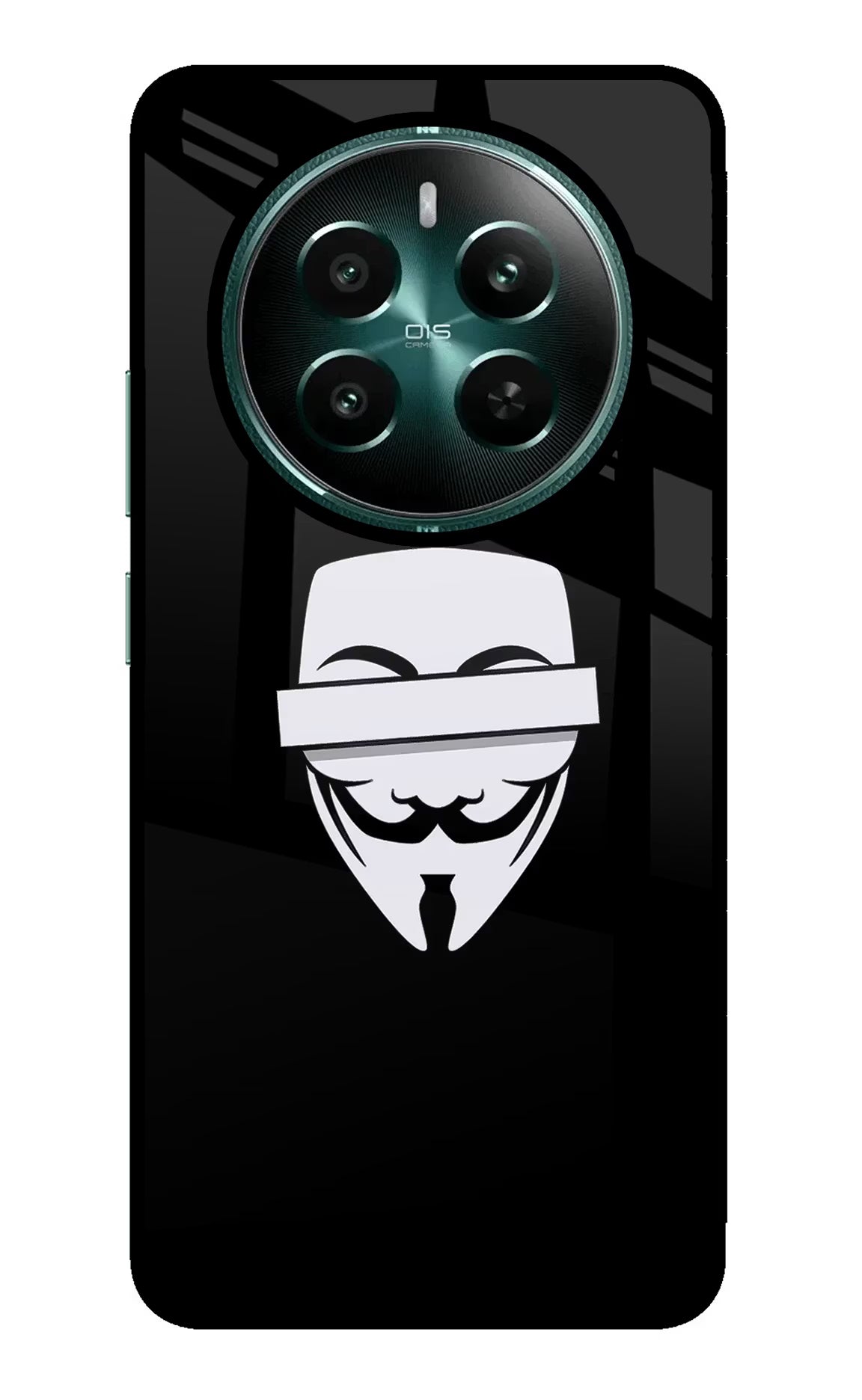 Anonymous Face Realme P1 5G Back Cover - Anonymous Face Realme P1 5G Glass Case Back Cover by Casekaro Anonymous Face Realme P1 5G Glass Case Back Cover by Casekaro