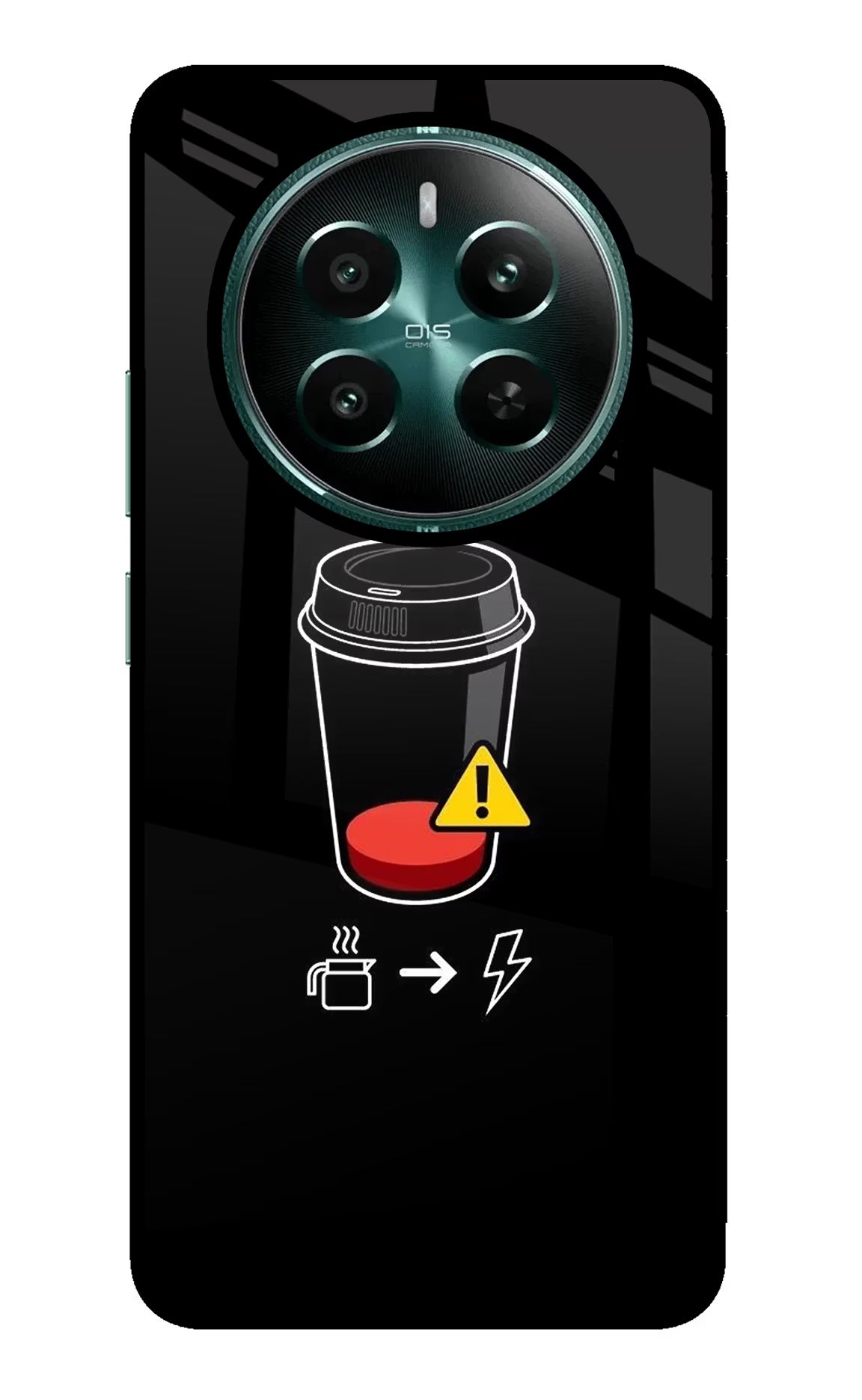 Coffee Realme P1 5G Glass Case - Coffee Realme P1 5G Glass Case Coffee Realme P1 5G Glass Case