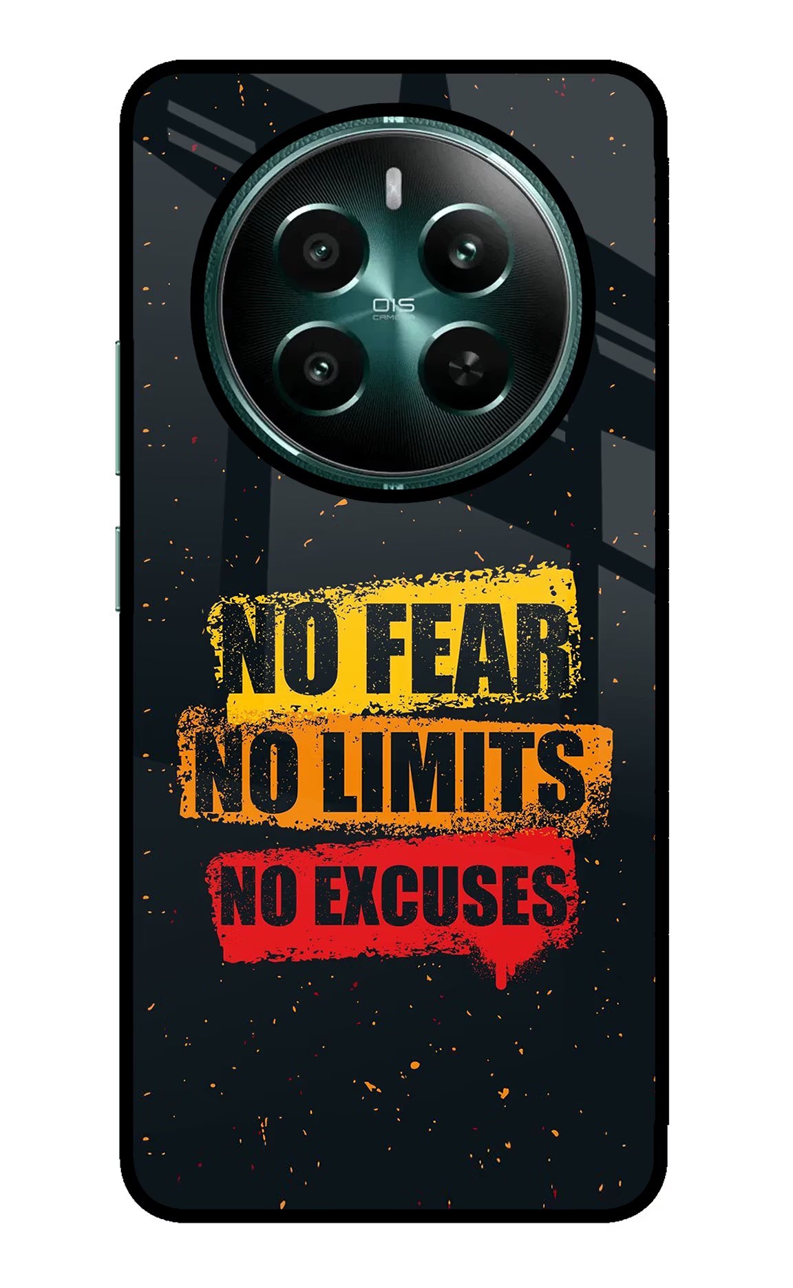 No Fear No Limits No Excuse Realme P1 5G Back Cover - No Fear No Limits No Excuse Realme P1 5G Glass Case Back Cover by Casekaro No Fear No Limits No Excuse Realme P1 5G Glass Case Back Cover by Casekaro