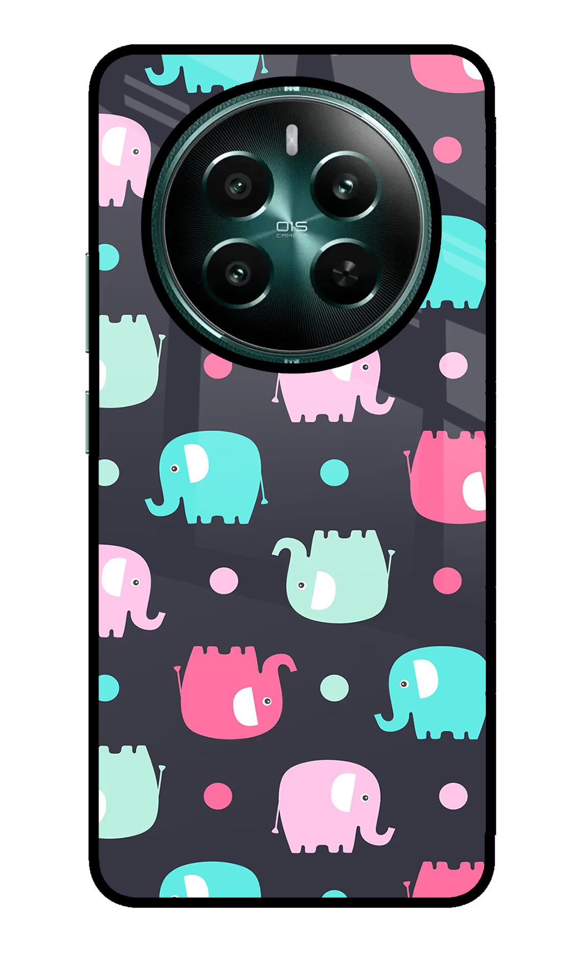 Elephants Realme P1 5G Back Cover - Elephants Realme P1 5G Glass Case Back Cover by Casekaro Elephants Realme P1 5G Glass Case Back Cover by Casekaro